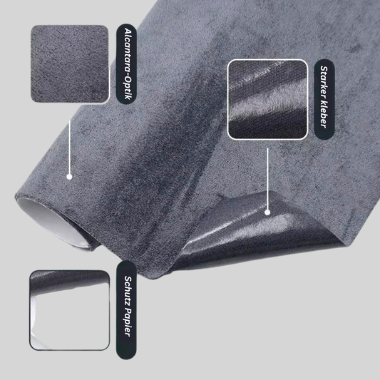 Selbstklebende Folie für Auto-Innenraum (Alcantara-Optik)